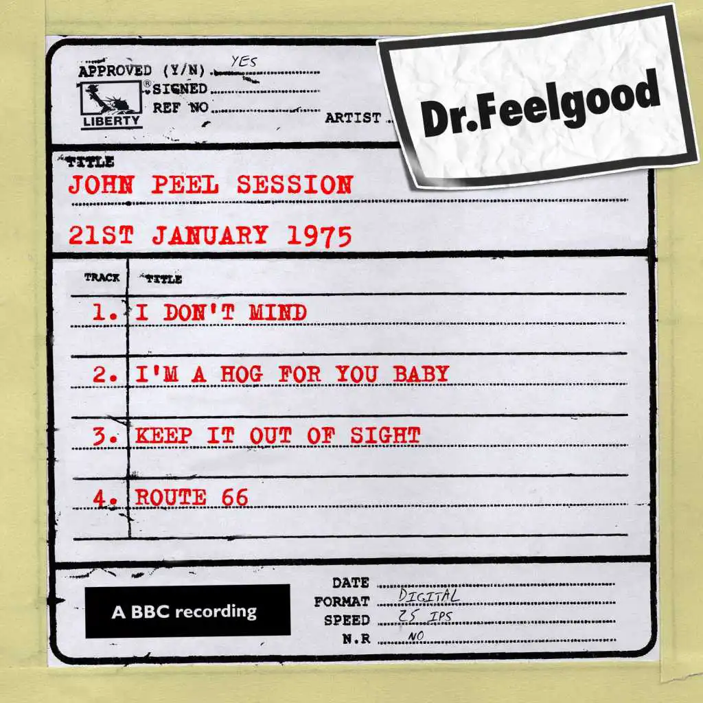 Dr Feelgood - BBC John Peel session (21st January 1975)