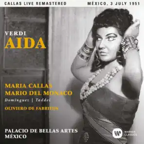 Aida, Act 1: "Sì, corre voce che l'Etiope ardisca" (Ramfis, Radamès) [Live] [feat. Mario Del Monaco, Orquesta del Palacio de Bellas Artes, Mexico City & Roberto Silva]