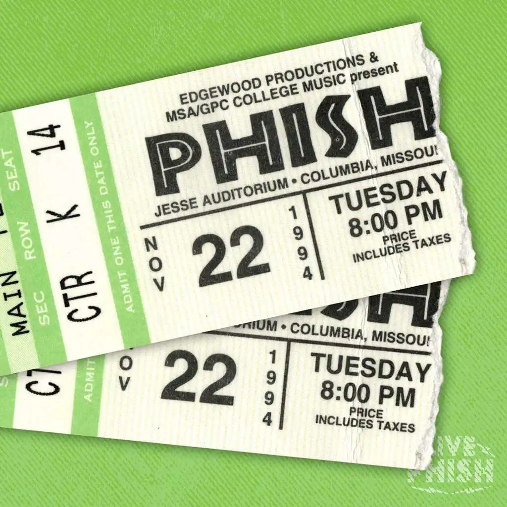 PHISH: 11/22/94 Jesse Auditorium- University of Missouri, Columbia, MO (Live)