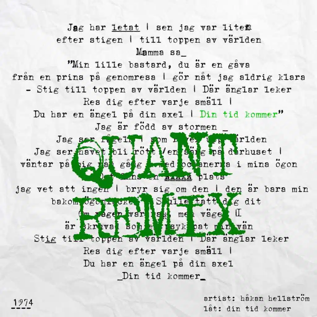 Din tid kommer (Quant Remix) [feat. Jonas Quant]