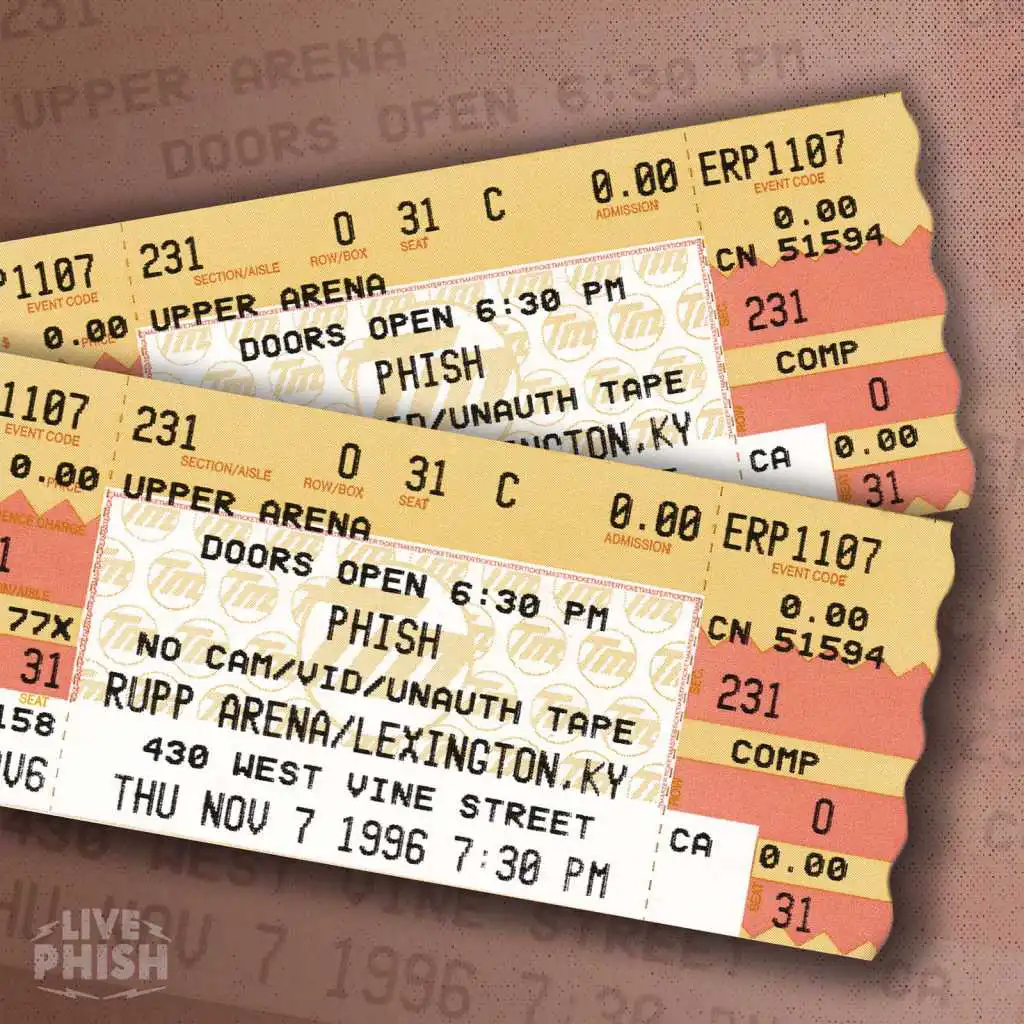 PHISH: 11/07/96 Rupp Arena, Lexington, KY (Live)