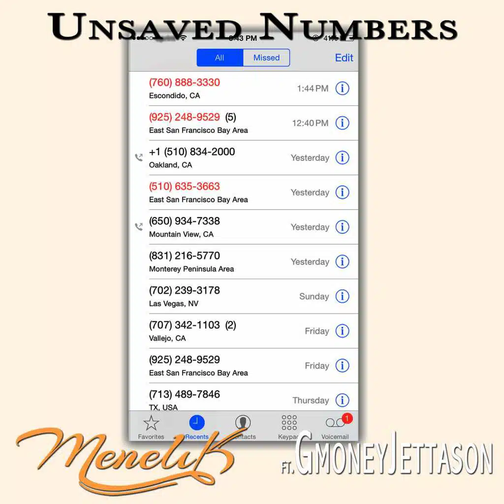 Unsaved Numbers