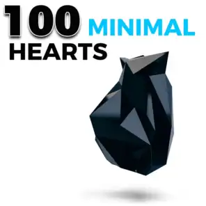 100 Minimal Hearts