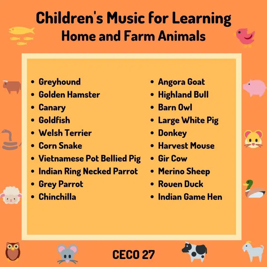 Children's Music for Learning: Home and Farm Animals