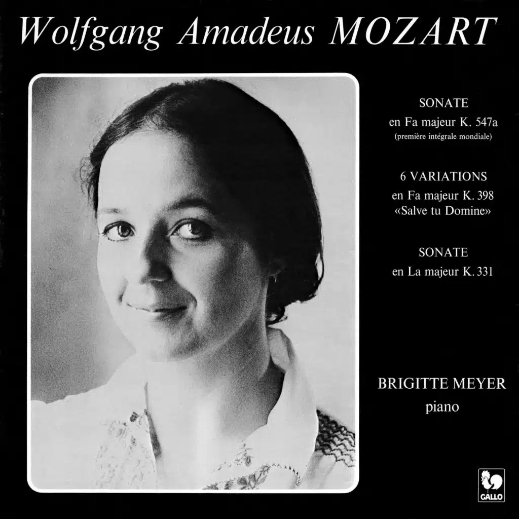 Mozart: Piano Sonata No. 17 in F Major, K. 547a - 6 Variations on "Salve tu, Domine" in F Major, K. 398 - Piano Sonata No. 11 in A Major, K. 331