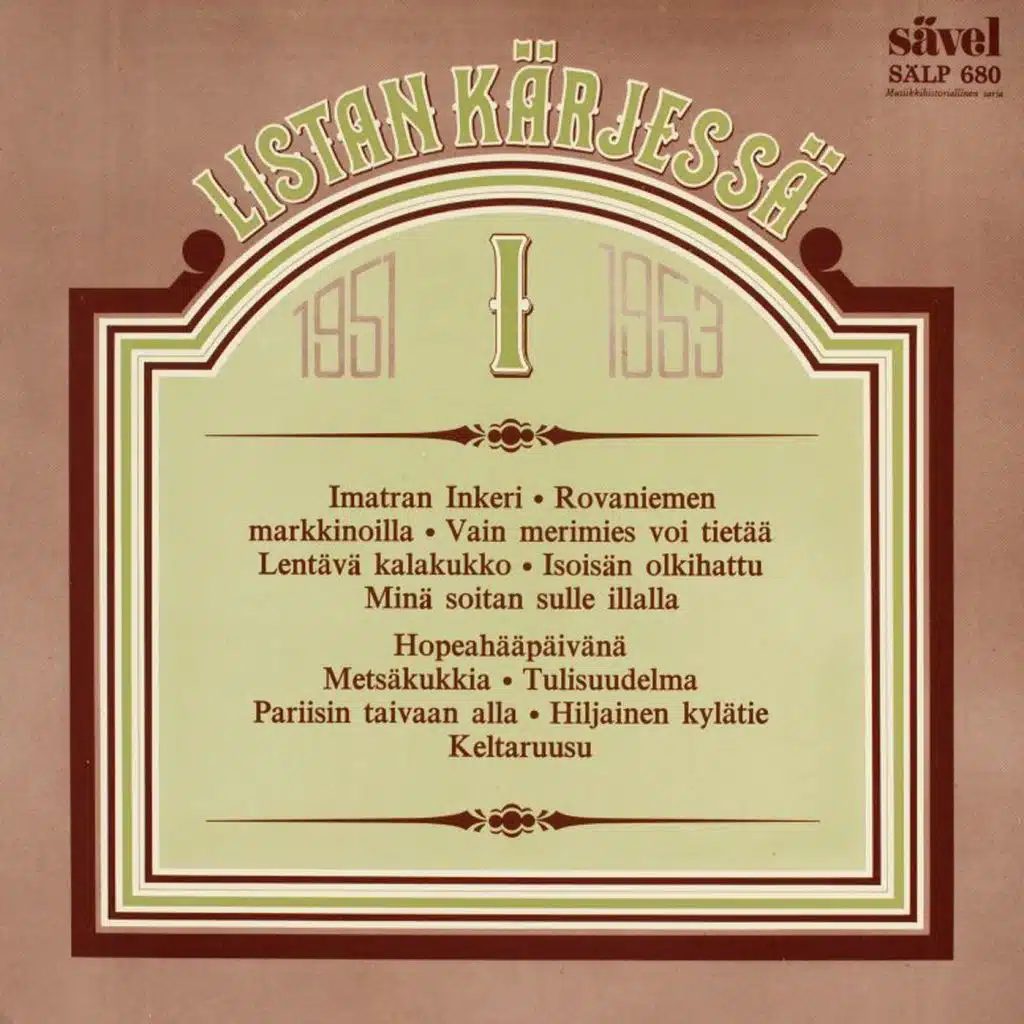 Listan kärjessä 1 1951-1953