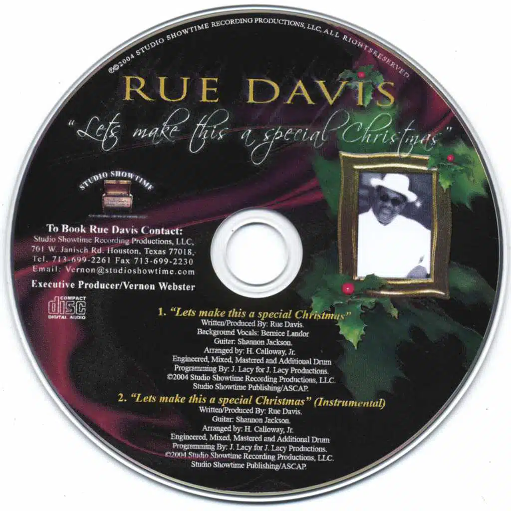 Rue Davis "Lets Make This A Special Christmas"Single