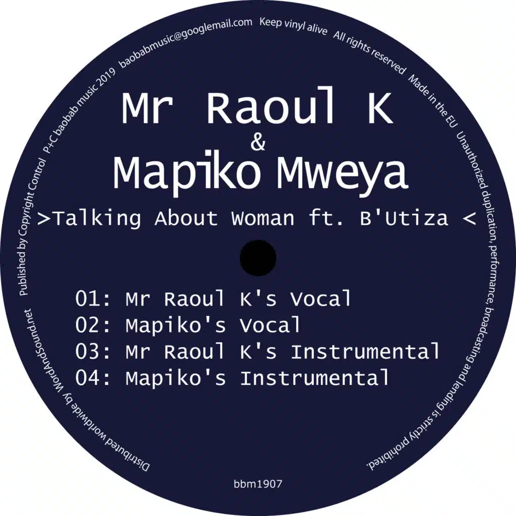 Talking About Woman feat. B'Utiza (Mr Raoul K's Vocal Version)