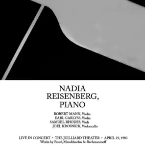 Nadia Reisenberg: Live In Concert