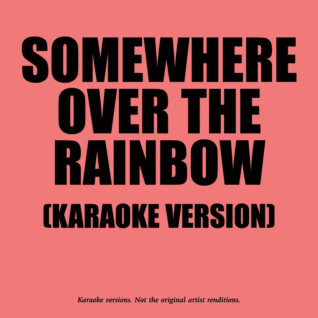 Somewhere Over The Rainbow (In The Style Of Ray Charles & Johnny Mathis)