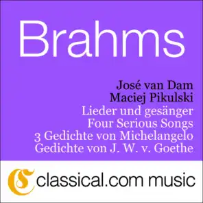 Johannes Brahms, Four Serious Songs, Op. 121