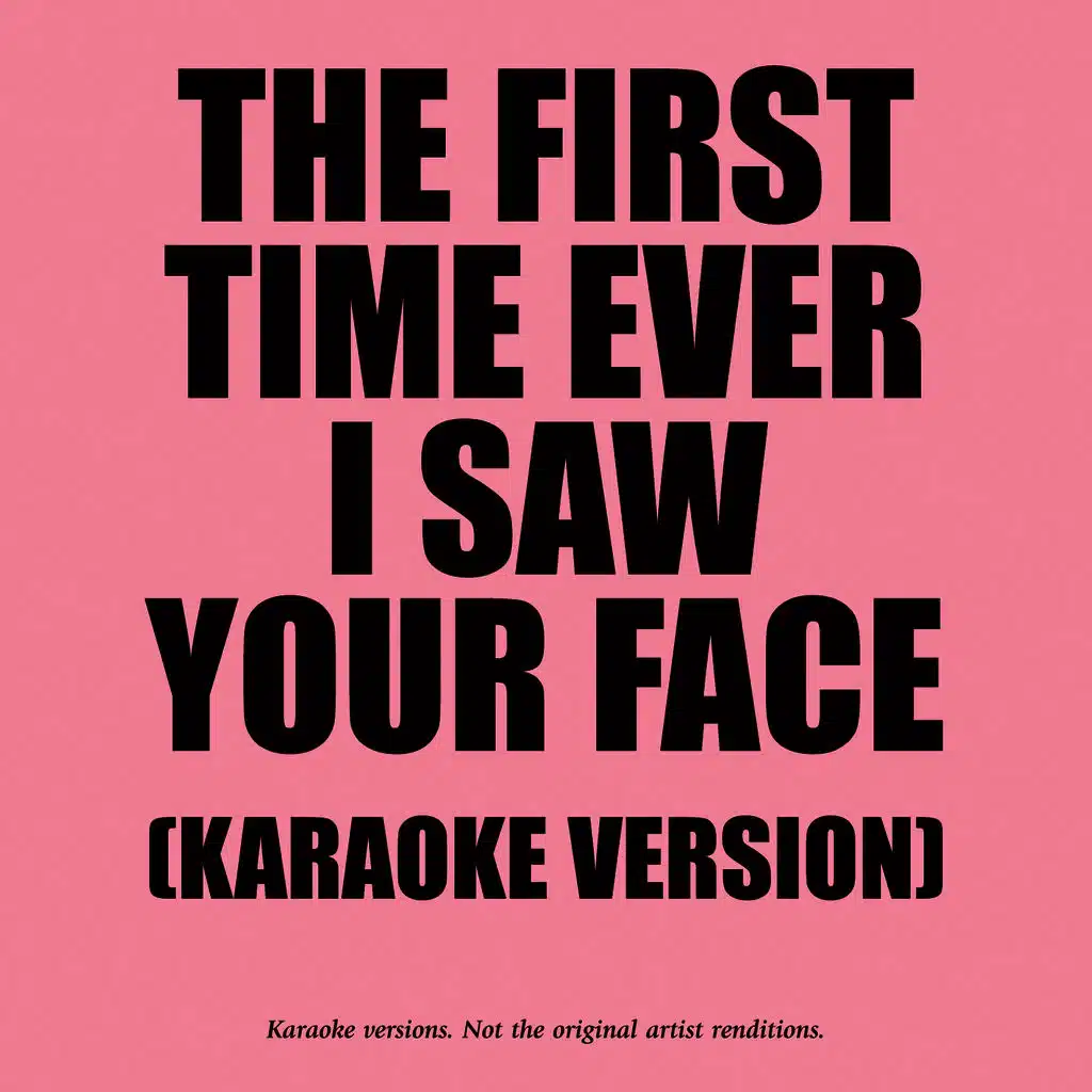 The First Time Ever I Saw Your Face (In The Style Of Shirley Bassey)