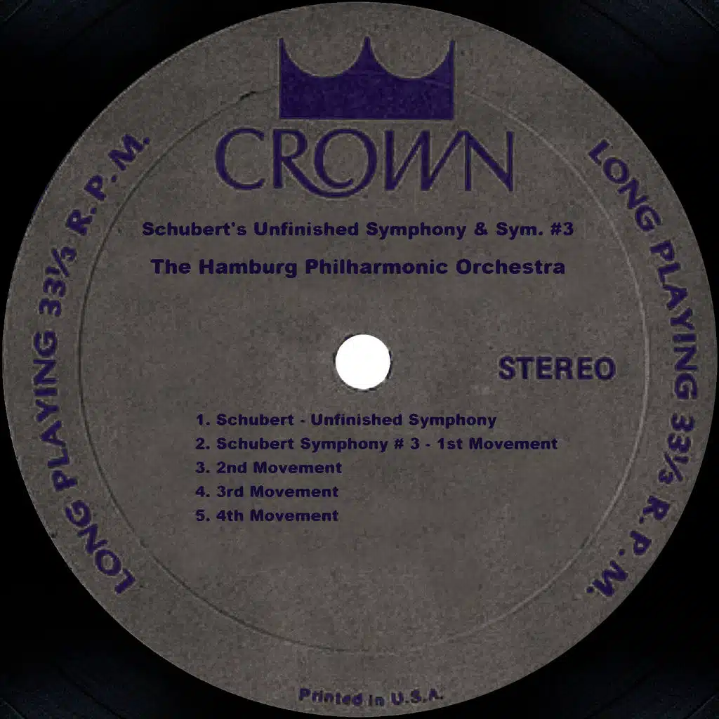 Schubert's Unfinished Symphony & Sym. #3