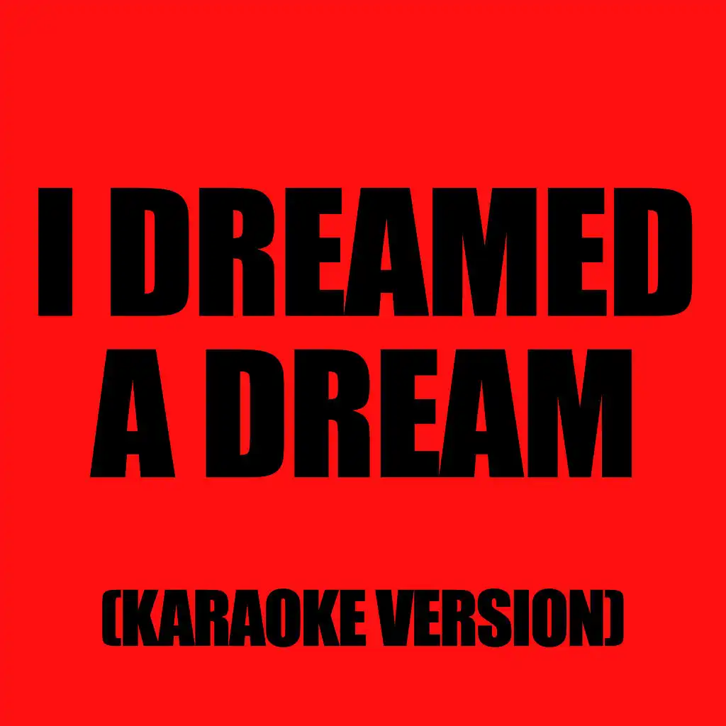 I Dreamed A Dream (In The Style Of Glee Cast)